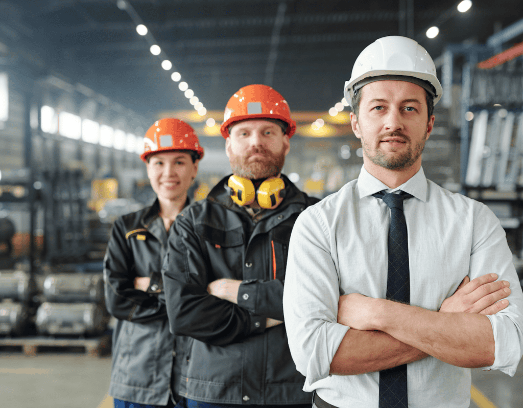 Plant manager implementing recycling strategy into his factory